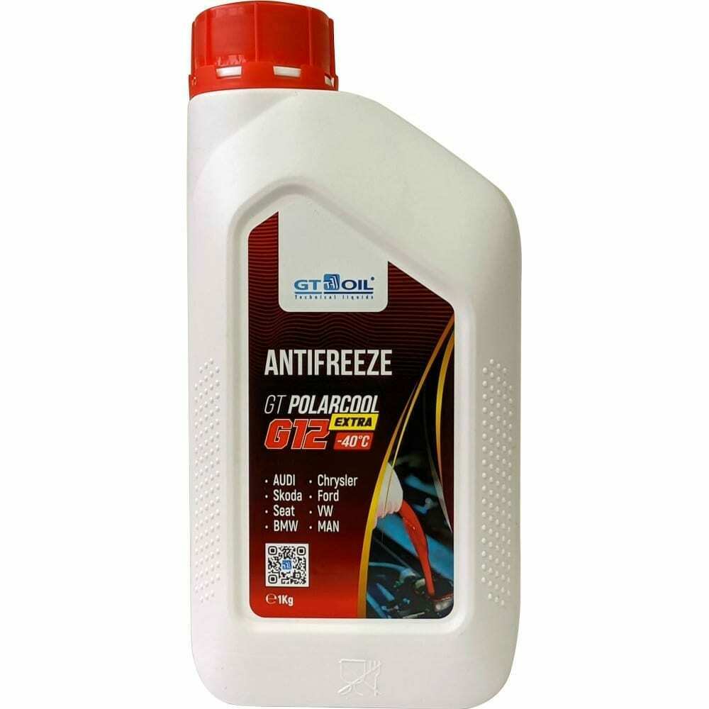 Антифриз G12 1L КРАСНЫЙ GT OIL, 1950032214052
